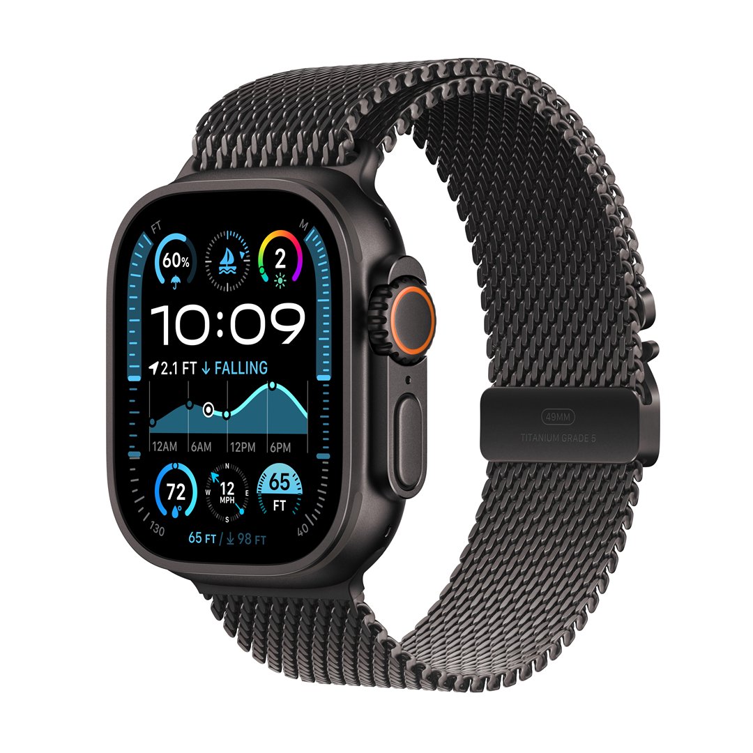 Išmanusis laikrodis Apple Watch Ultra 2 GPS+Cell 49mm Black Titan. Case/Black Titan. Milanese Loop M