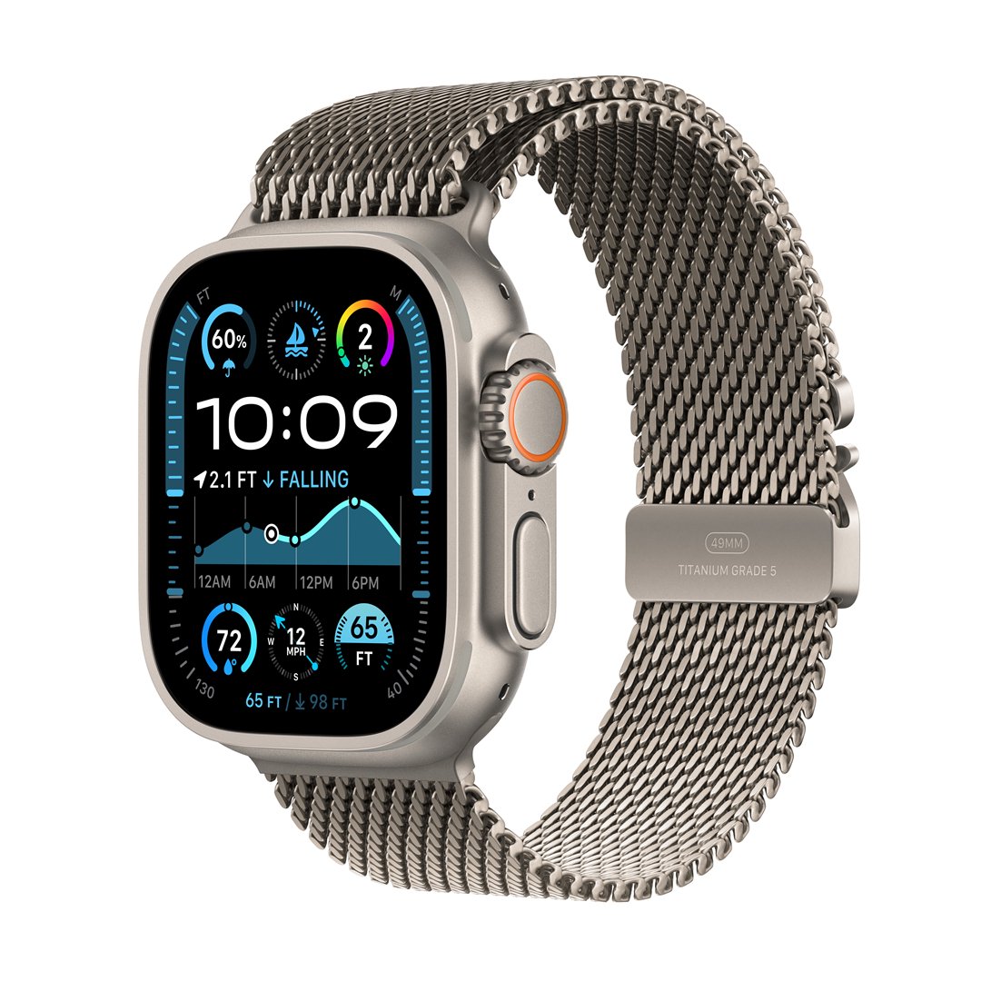 Išmanusis laikrodis Apple Watch Ultra 2 GPS+Cell 49mm Natur. Titan.Case/Natur.Titan. Milanese Loop M