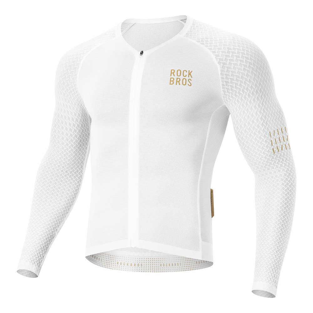 Rockbros YDCX008 Diamond Long Sleeve Cycling Jersey Size XL - White