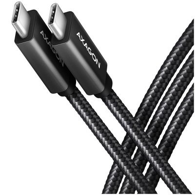 Kabelis Axagon Data and charging USB 3.2 Gen 2  1m. PD 100W, 5A, 4K HD video Black