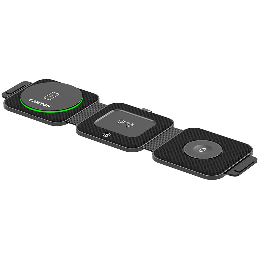 Belaidis pakrovėjas CANYON WS-305 15 W 3 in 1, Foldable Black