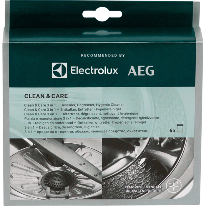 Priežiūros priemonė ELECTROLUX/AEG Clean and Clear 3in1, 6 vnt, M2GCP601