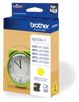 BROTHER LC125XLY TONER HIGH YELLOW 1200P