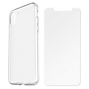 Dėkliukas OTTERBOX Clearly Protected SKIN iPhone XS Max, nugarėlė + stikliukas, skaidrus