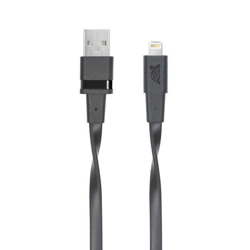 Mob. telefono kabelis RIVA 6001 BK12 Mfi Lightning (1.2m), juodas