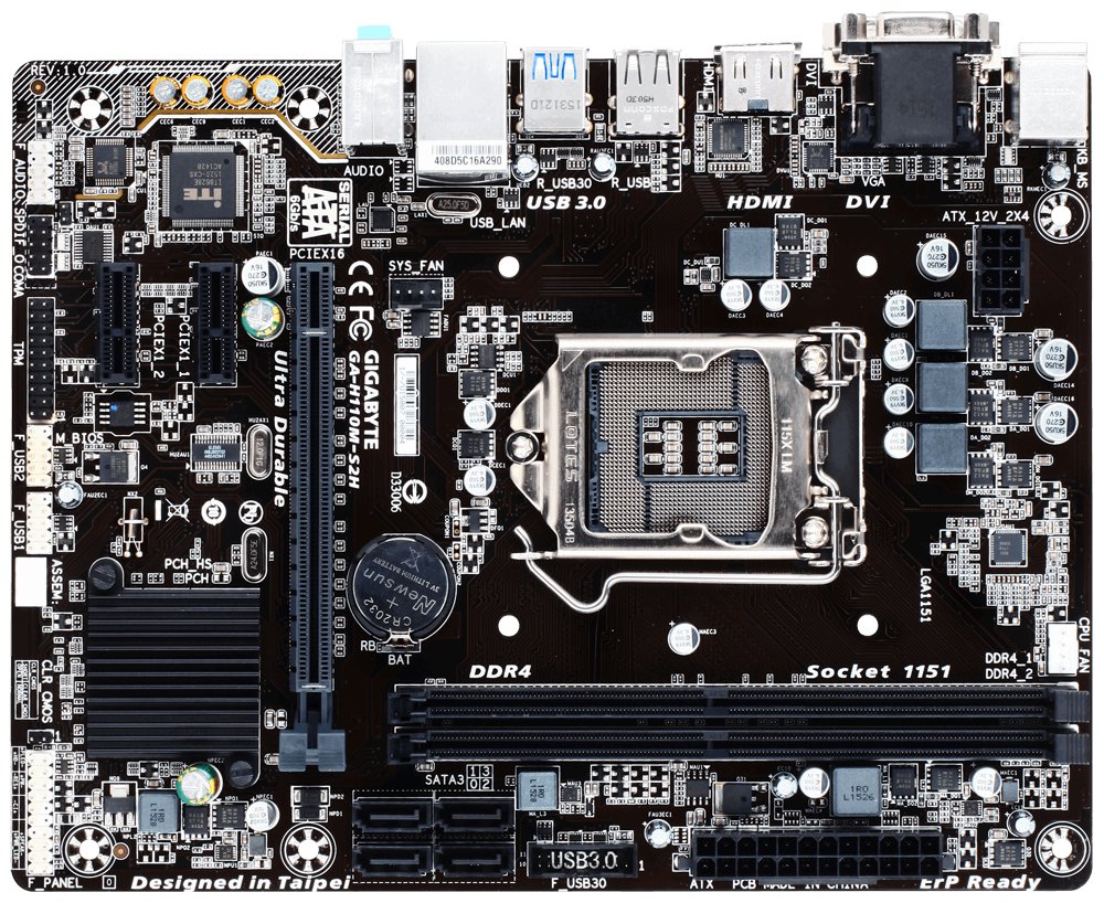 Pagrindinė plokštė GIGABYTE MB H110/GA-H110M-S2H