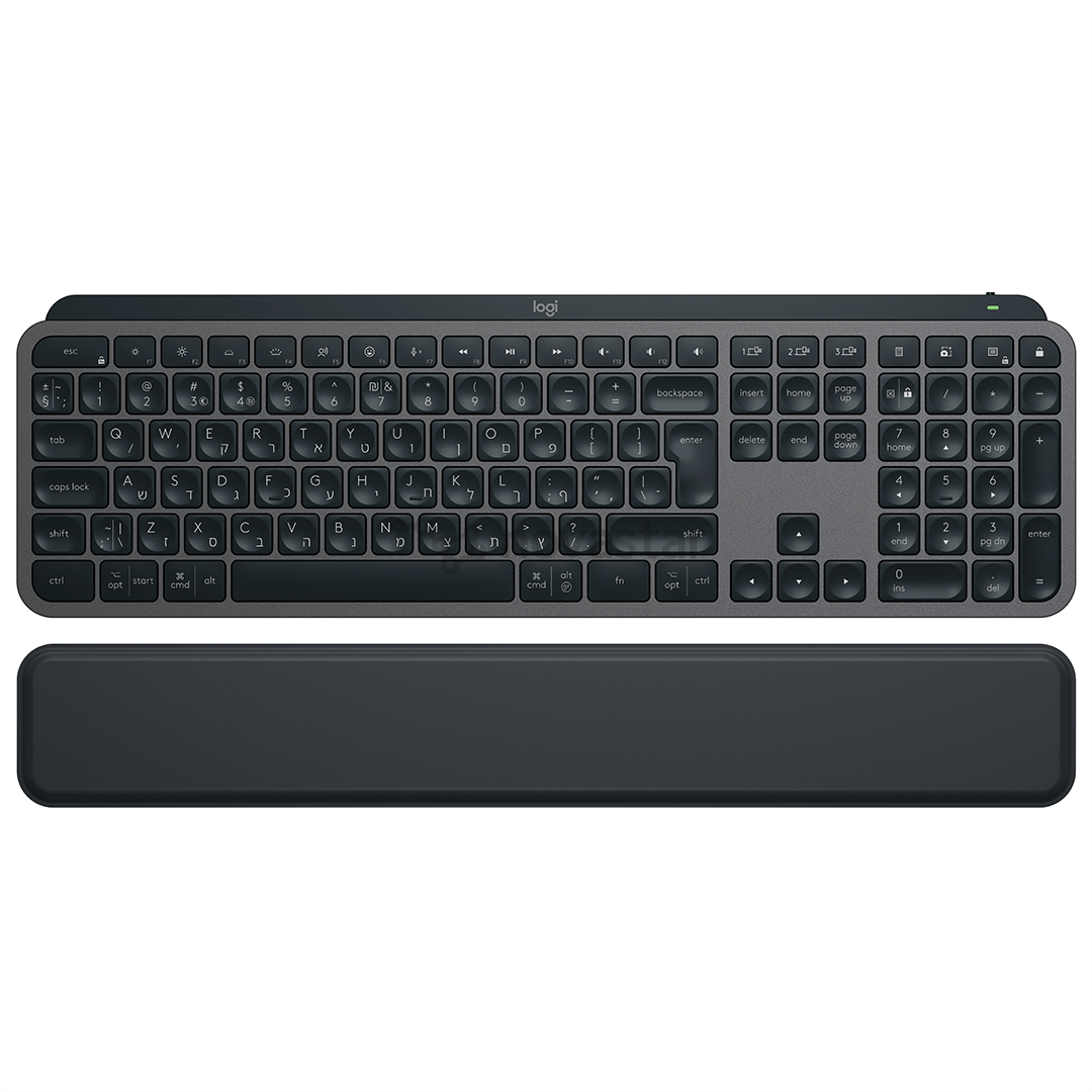 Klaviatūra Logitech MX Keys S PLUS, belaidė, Graphite