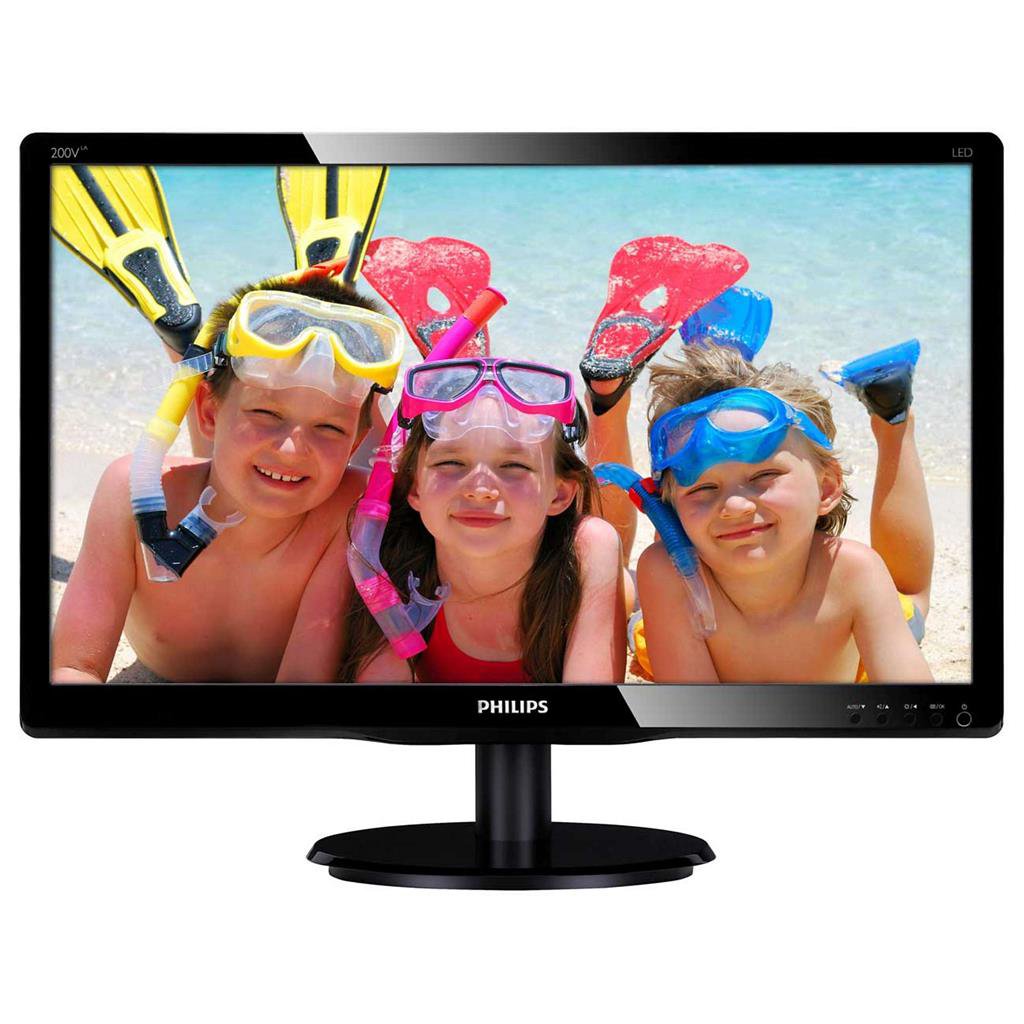 Monitorius Philips 200V4LAB2/00 19.5 ", TN, 1600 x 900 pixels, 16:9, 5 ms, 200 cd/m², Black
