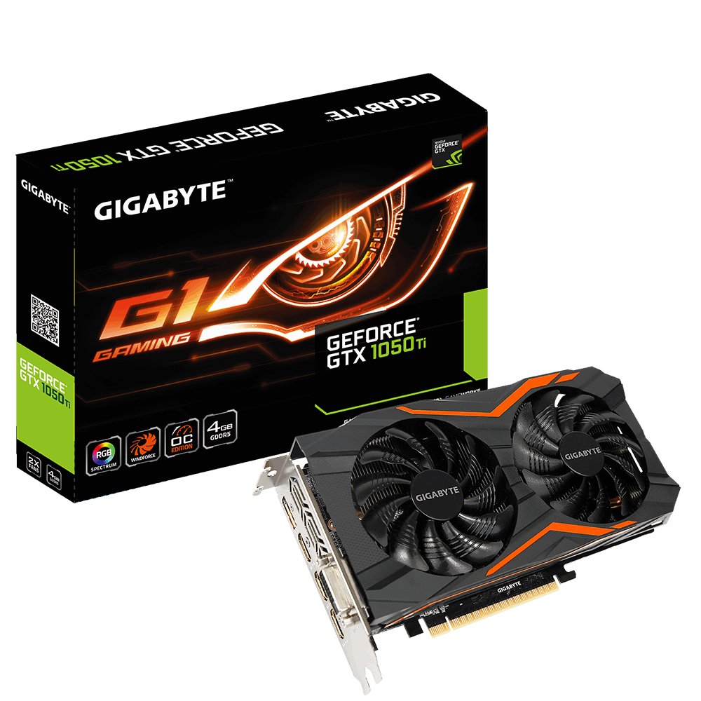 Vaizdo plokštė GIGABYTE GTX1050TI 4GB