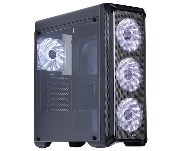 Zalman I3 ATX  Black,  LED fan x4
