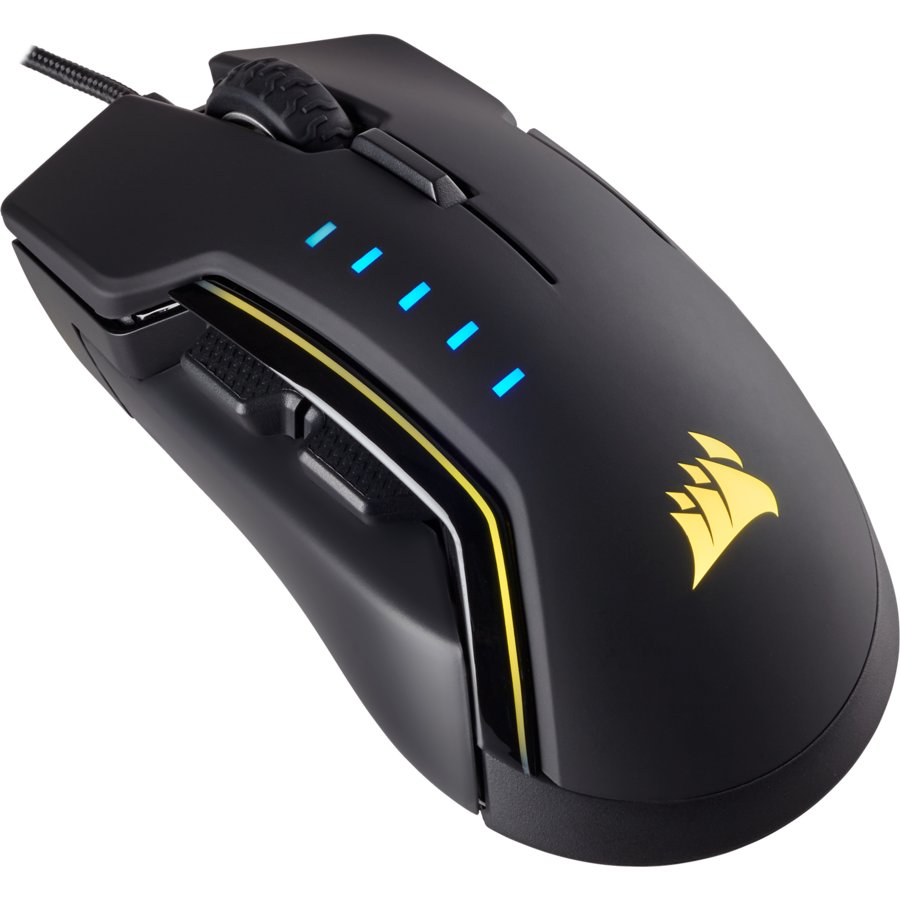 Žaidimų pelė Corsair Glaive RGB, Juoda