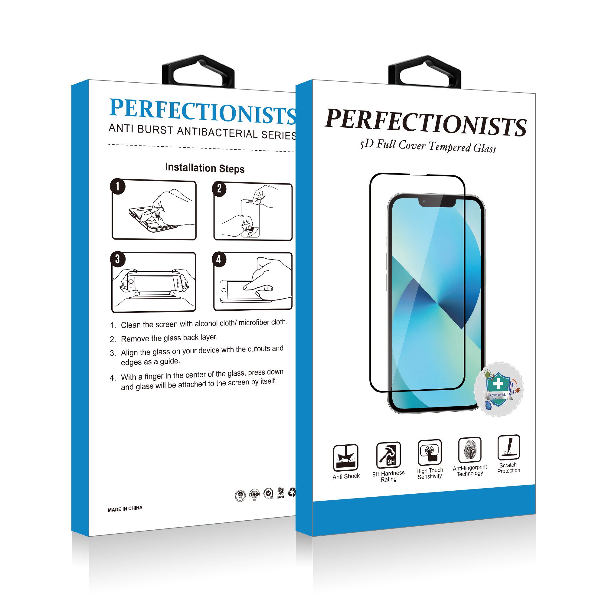 LCD apsauginis stikliukas 5D Perfectionists Samsung A505 A50/A507 A50s/A307 A30s/A305 A30 lenktas