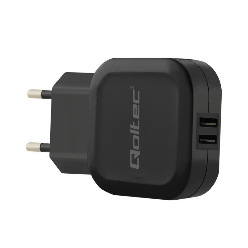 Qoltec AC adapter | 12W | 5V | 2.24A | 2x USB | Lightning MFI