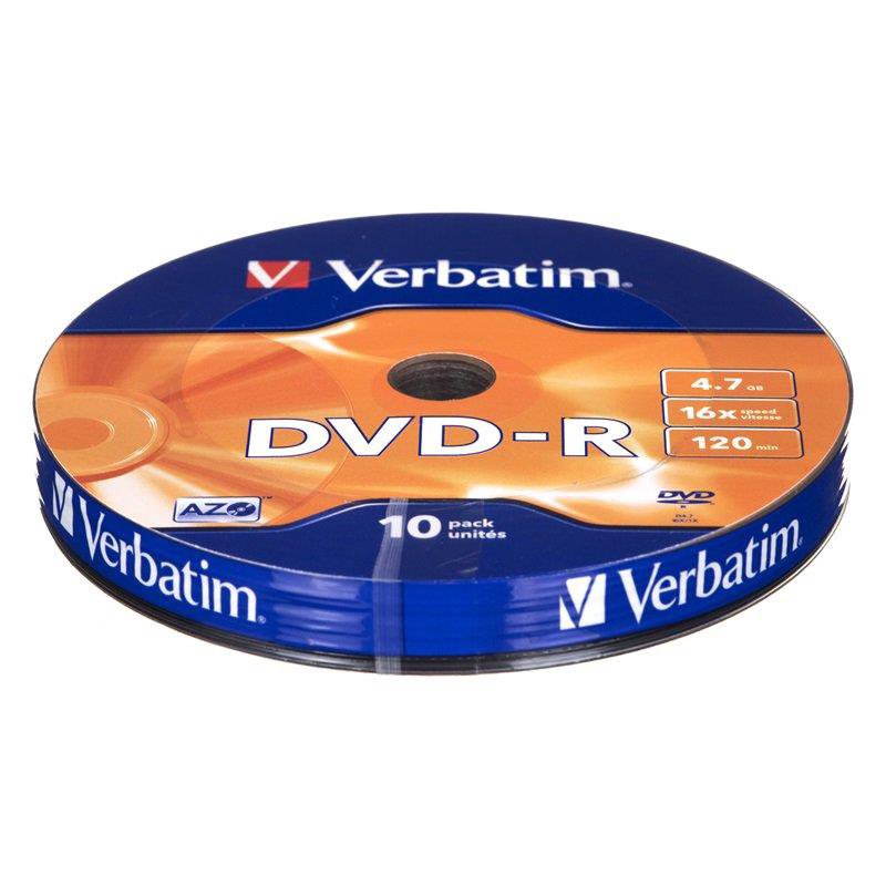 DVD-R Verbatim  4,7GB  16x  Matt Silver  WRAP 10 pack