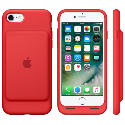 Dėkliukas APPLE iPhone 7, nugarėlė-baterija,raudona