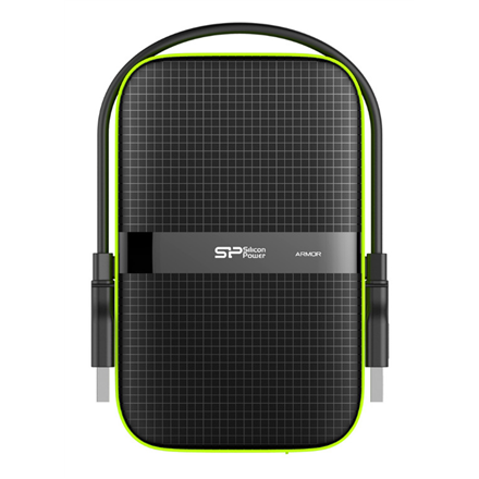 Išorinis HDD Silicon Power Armor A60 2TB 2.5 ", USB 3.1, Black/Green