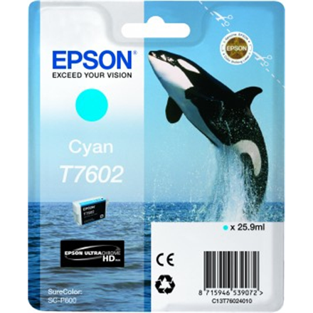 Toneris Epson T7602  Ink Cartridge  Cyan