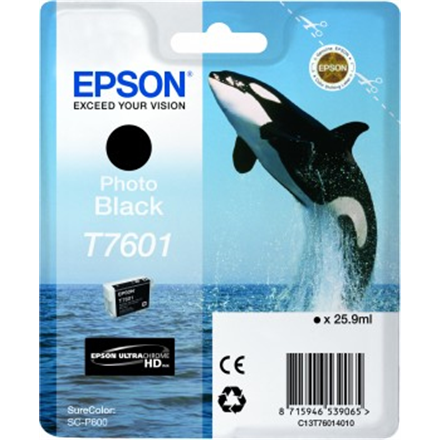 Toneris Epson T7601  Ink Cartridge  Black