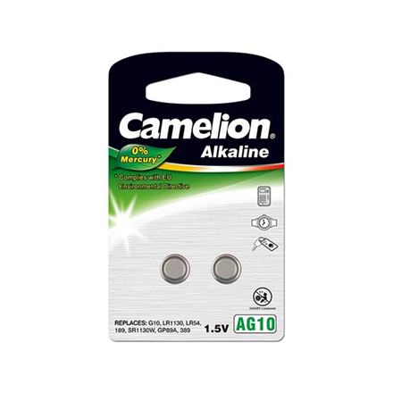 Elementai Camelion AG10/LR54/LR1131/389, Alkaline Buttoncell, 2 pc(s)