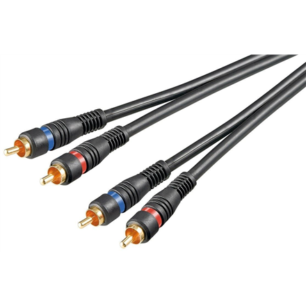 Kabelis Goobay 50032 Stereo RCA 2x RCA, double shielded, 1.5 m