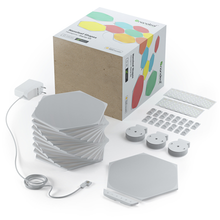 Išmaniosios apšvietimo sistemos rinkinys NANOLEAF Shapes, šešiakampio formos, 15vnt