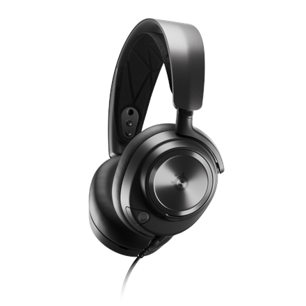 Ausinės SteelSeries Arctis Nova Pro ant ausų, su mikrofonu, triukšmą slopinančios, juodos