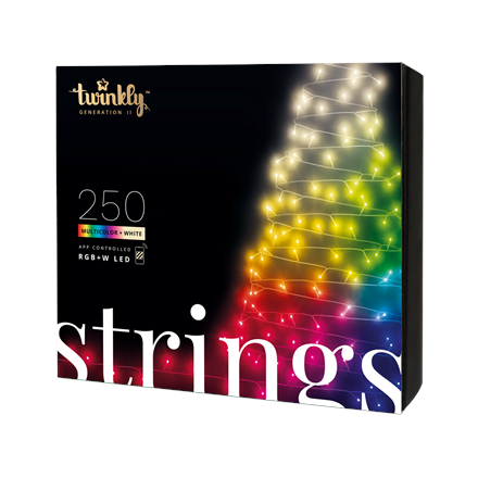 Twinkly Strings Smart LED Lights 250 RGBW (Multicolor + White), 20m