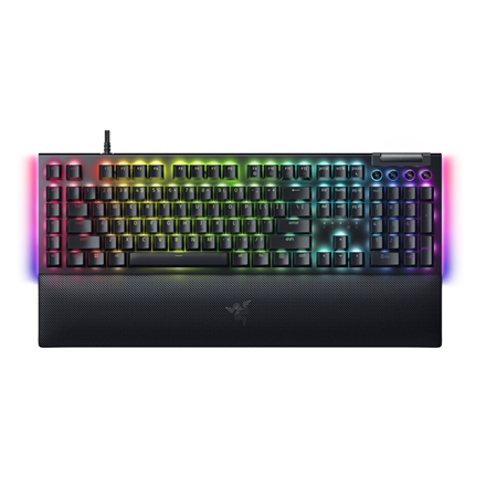 Klaviatūra Razer BlackWidow V4 Gaming keyboard Wired Cyrillic Black Yellow Switch