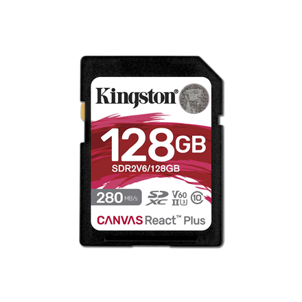 Atm.kort. KINGSTON Plus SDXC UHS-II 280R/100W U3 V60 for Full HD/4K 128GB