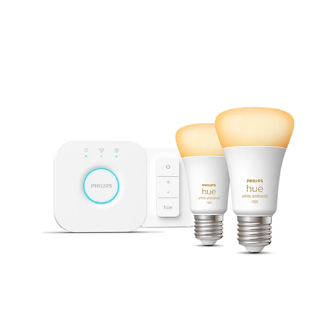Philips Hue  HueWA Starter Kit 2pcs, Bridge, Switch  E27  11 W  Warm to cool white light, 2200