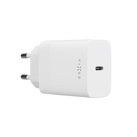 Sieninis įkroviklis FIXED 30W, USB-C T, baltas