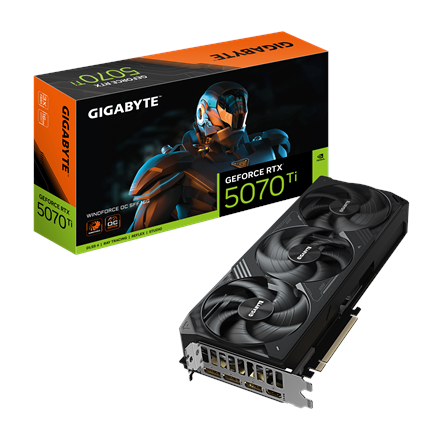 Vaizdo plokštė Gigabyte GeForce RTX 5070 Ti WINDFORCE OC SFF 16G  NVIDIA  16 GB  GeForce RTX 5070