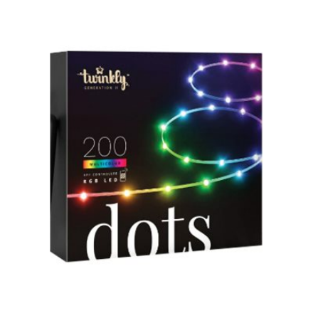Twinkly Dots Smart LED 200 RGB, 10m, Black wireMulticolor