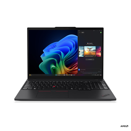 Nešiojamas kompiuteris Lenovo Thinkpad T16 G4 AMD  Black  16 "  IPS  WUXGA  1920 x 1200 pixels
