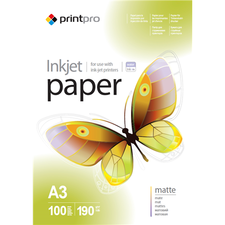 Popierius ColorWay PrintPro Photo Paper, 100 sheets  190 g/m²  A3  Matte
