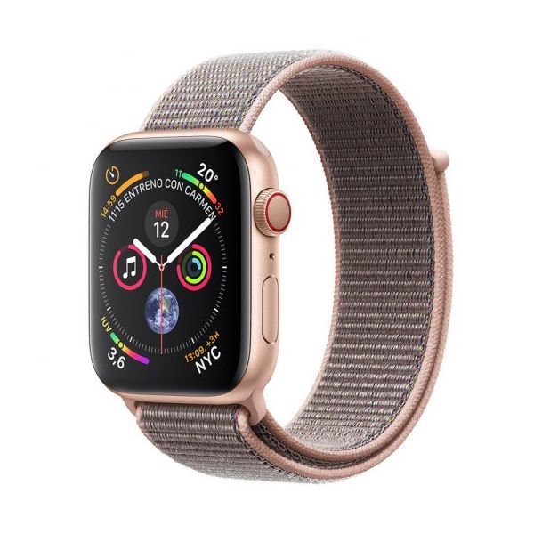 Išmanusis laikrodis APPLE Watch 4 GPS + Cell, 44mm Gold Alu Pink Sand Sport Loop