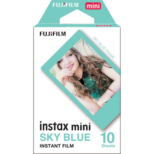 Foto priedas FUJI COLORFILM instax mini GLOSSY, SKY BLUE FRAME (10pl)