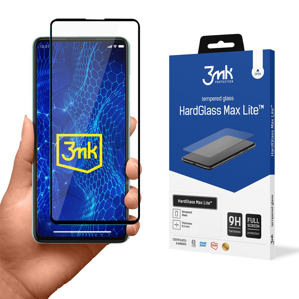 3mk HardGlass Max Lite do Samsung Galaxy A52 4G/5G A52s 5G Black
