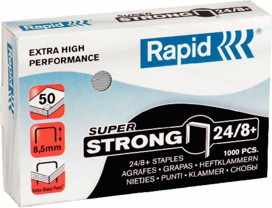 Esselte Rapid Strong Staples 24/8+, 1000pcs (24858500)