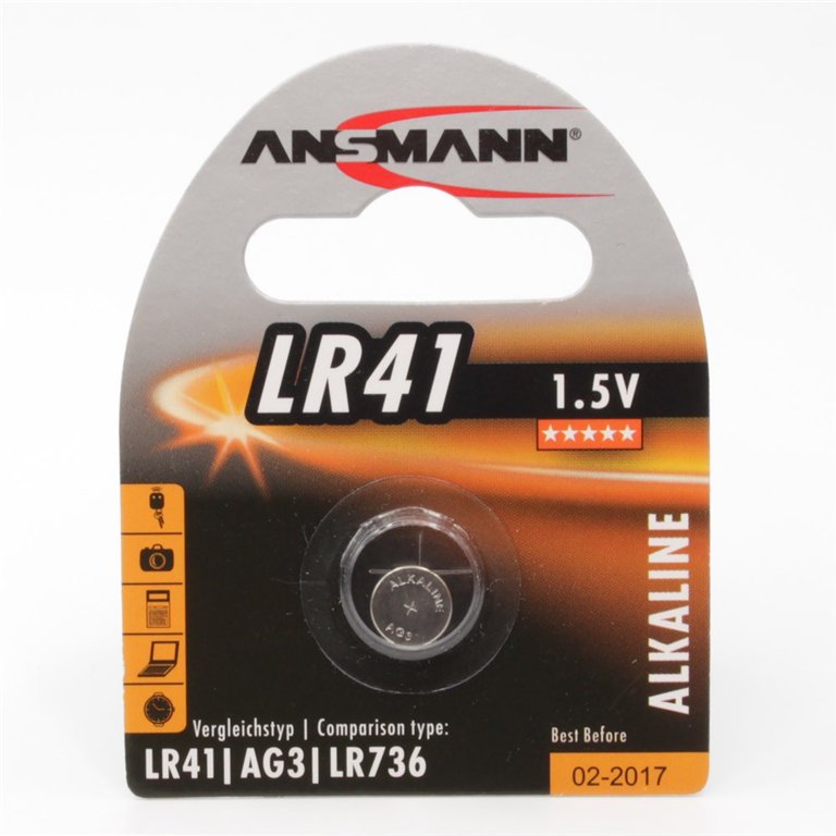 Elementai ANSMANN LR 41, 1 vnt., alkaline, 1.5V