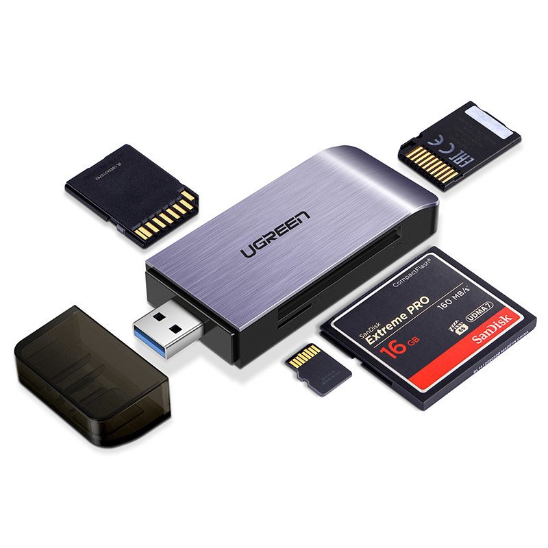 Atminties kortelių skaitytuvas UGREEN SD,CF,MS skaitytuvas USB 3.0