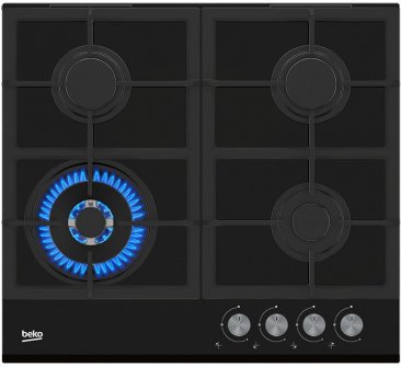 Gas cooktop Beko  HILW64235S (4 fields; black color)