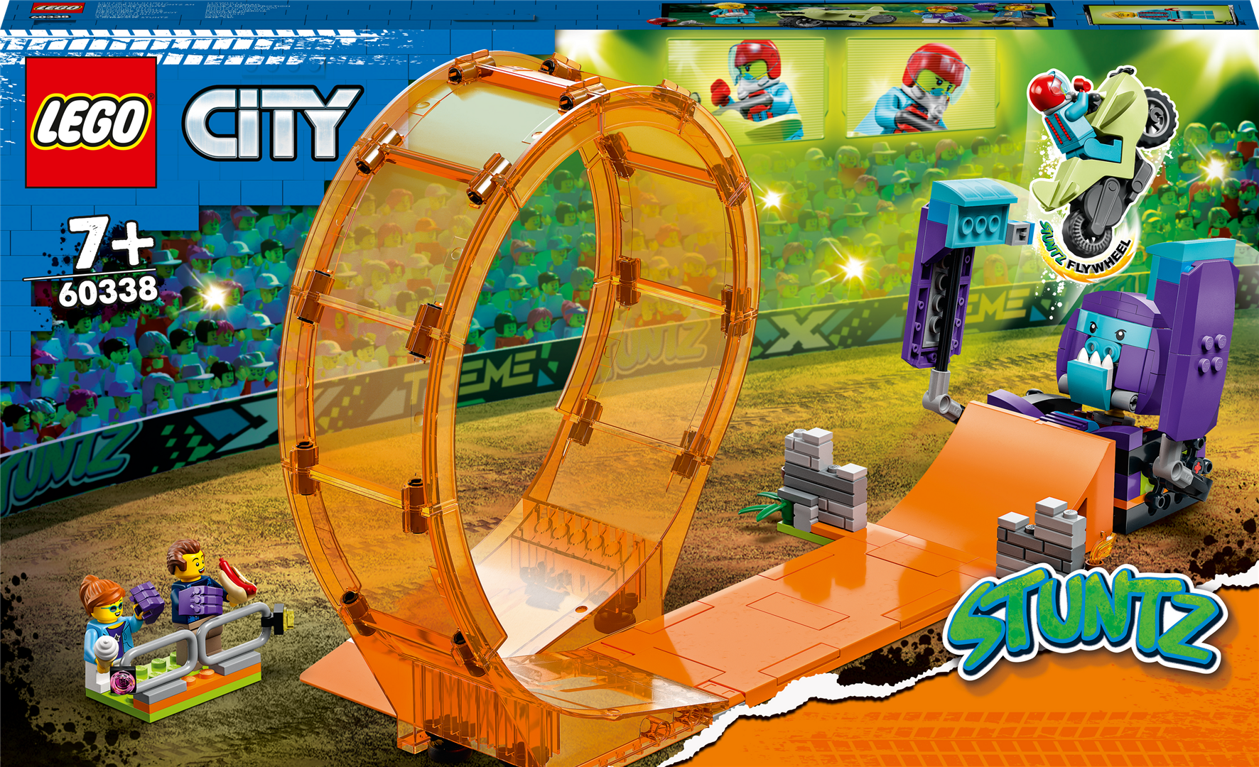 Konstruktorius LEGO City Stuntz Šimpanzės smūgių kaskadinė kilpa 60338