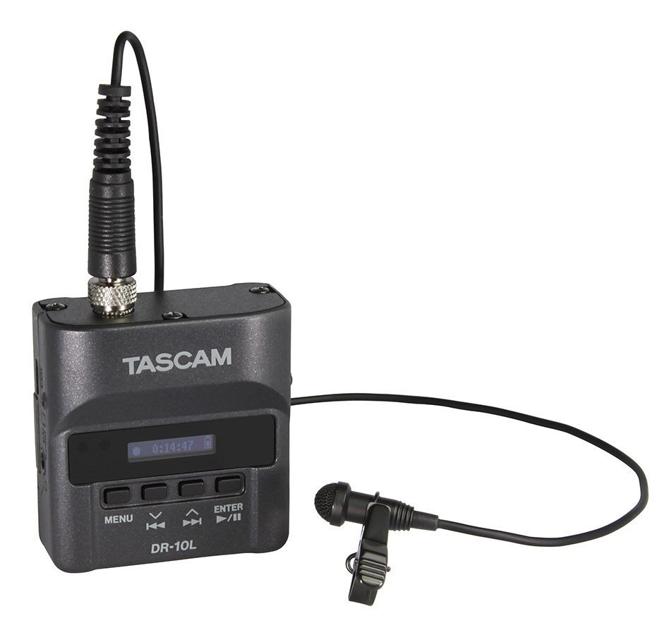 Tascam DR-10L - skaitmeninis diktofonas su lavalier mikrofonu