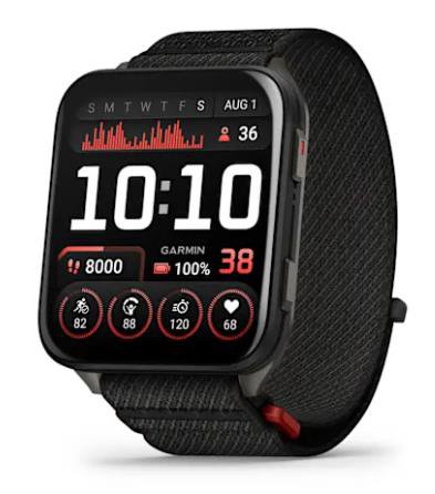 Sportinis laikrodis GARMIN Venu X1, juodos spalvos su pilko titano nugarėle
