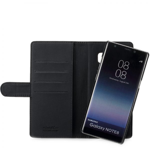 Dėkliukas HOLDIT Samsung Note 8 H-Flip knygutė su magnetine nugarėle, juoda