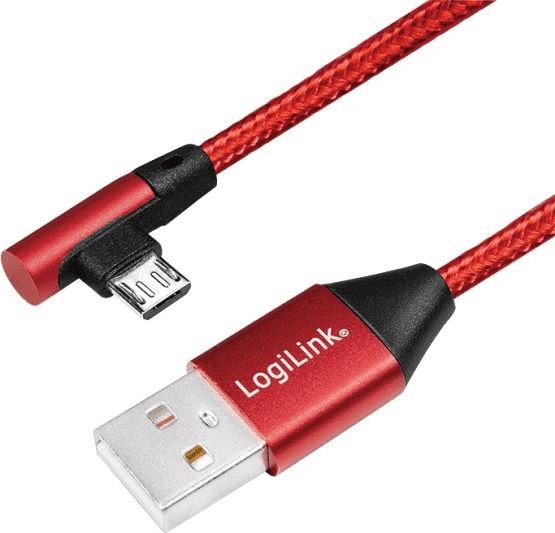 USB cable LogiLink USB-A - microUSB 1 m Red (CU0150)