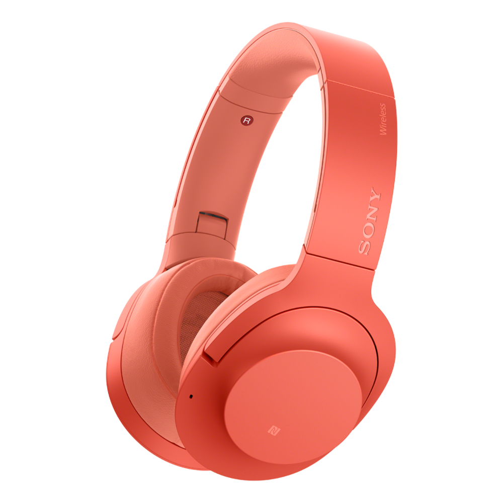 Ausinės SONY WH-H900N ant ausų, belaidės, triukšmo slopinimas, raudonos