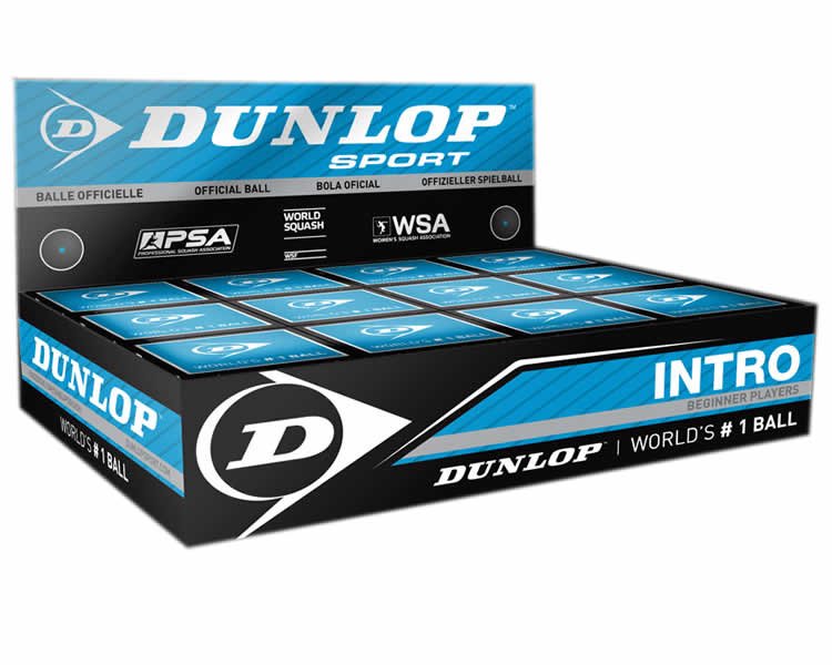 Skvošo kamuoliukas Dunlop INTRO BlueDot 627DN700105 12vnt