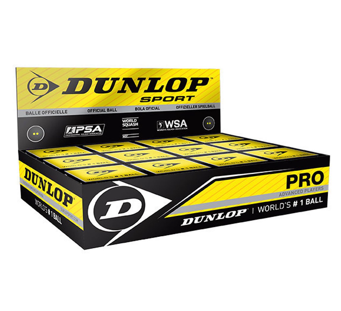 Skvošo kamuoliukas Dunlop PRO WSF/PSA 12-box